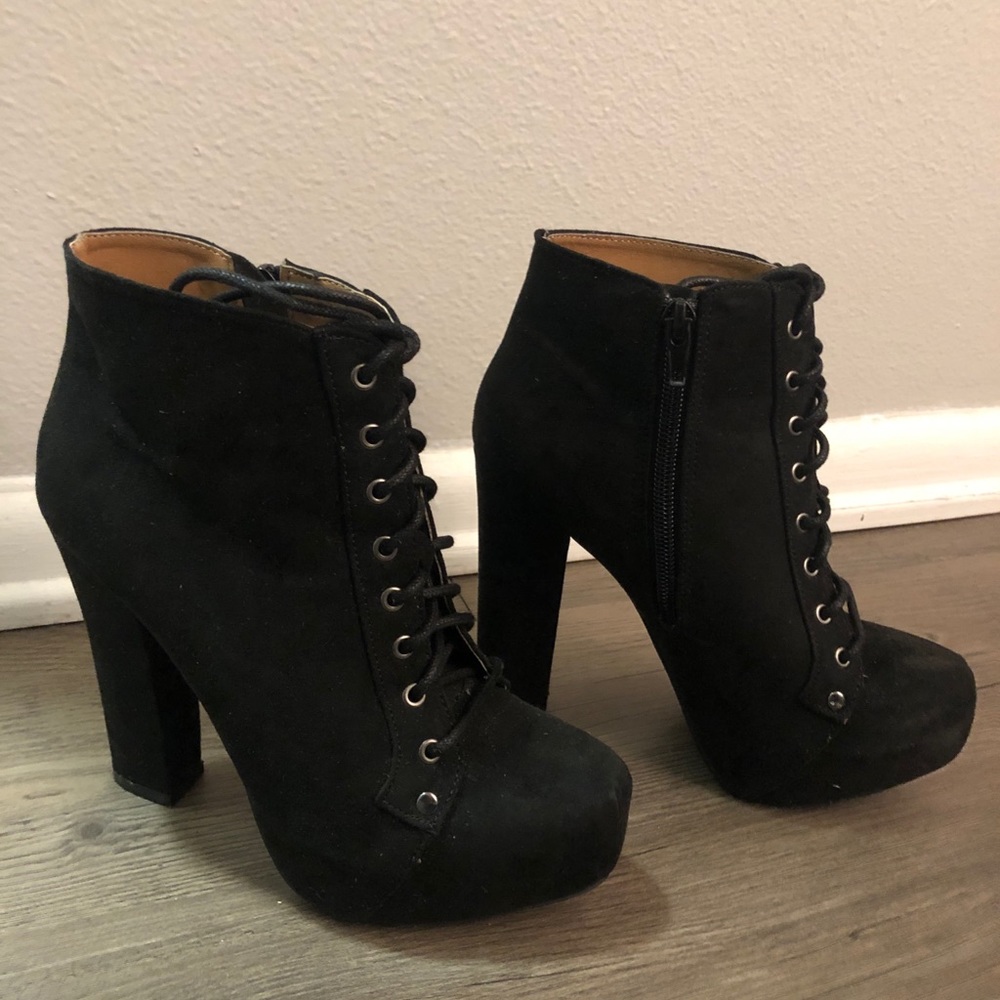 Black Suede Booties!